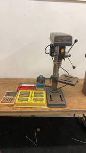 lot 188 image: Sears Craftsman 10 Drill Press with Assorted Bits and Accessories