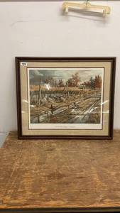lot 192 image: Framed and Signed The Old Gutvold Place - Pheasants by Ken Zylla