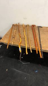 lot 200 image: Collection of 8 Assorted Decorative Walking Sticks