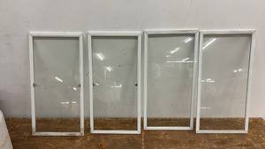 lot 232 image: Set of 4 Malta Windows Glass Panels with Frames