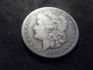 lot 22 image: 1892 CC Morgan Silver Dollar