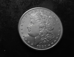 lot 6 image: 1881 S Morgan Silver Dollar