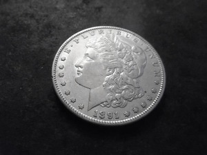 lot 20 image: 1891 S Morgan Silver Dollar