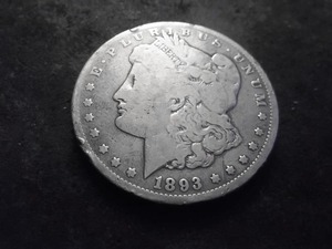 lot 23 image: 1893 CC Morgan Silver Dollar