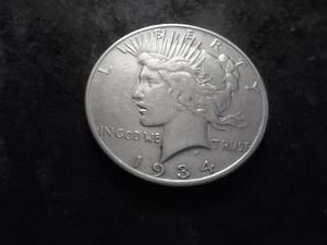 lot 37 image: 1934 S Peace Silver Dollar