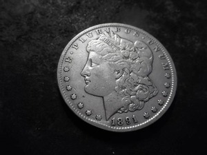 lot 47 image: 1891 CC Morgan Silver Dollar