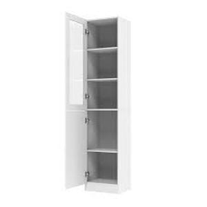 FUFU&GAGA White Wood Storage Cabinet Buffet and Hutch Combination Cabinet With Shelves (158 Cabinet)   Customer Returns See Pictures
