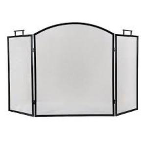 Pleasant Hearth Classic Black Steel 3-Panel Fireplace Screen Customer Returns See Pictures