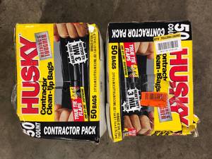 Lot of Husky Garbage Bags Customer Returns See Pictures