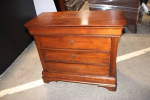 Vintage Wooden 3-Drawer Chest by Nichols & Stone