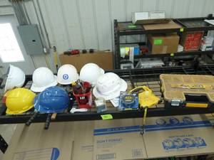 lot 84 image: Hard Hats & Assorted Tools