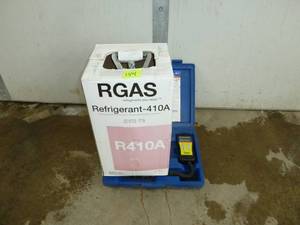 lot 144 image: RGAS 410A Refrigerant Gas New Tank