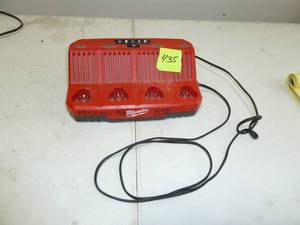 lot 435 image: Milwaukee Charger M-12, 120V, 4 Bank, #48-59-1204