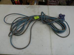 lot 469 image: 50 Cord Extension - Blue Stripe, 3 Prong Plug