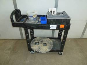 lot 618 image: Rubbermaid Cart Black 17