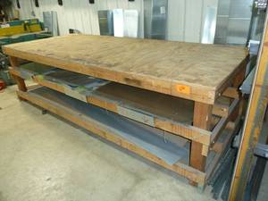 lot 626 image: Work Table Wood 49 12 x 117