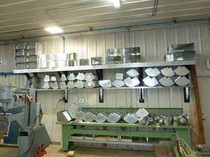 lot 638 image: HVAC Duct Transitions East Wall Shelves