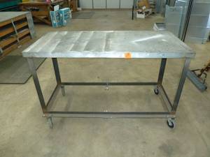 lot 648 image: Steel Table 28 x 60