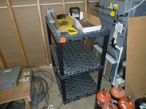 lot 782 image: Assorted Drill Bits & Storage Shelf