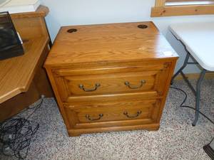 lot 821 image: Front Office Oak File Cabinet