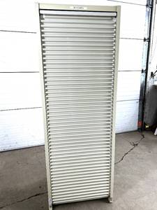 lot 7 image: Herman Miller Milcare Storage Supply Multiple Drawer Cabinet With Roll Up Accordion Door Closure - In Great Condition