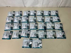 lot 50 image: Lot of 30 NEW Plumb Works PW 678-4360 Suction Shower Mounts - White Finish