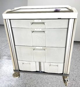 lot 16 image: WOW $4000 High Quality BOA Emergency Medical MedicationTreatmentProcedure Crash Cart - Locking With Key Plus Locking Containter Inside Drawer With Key -Great Condition