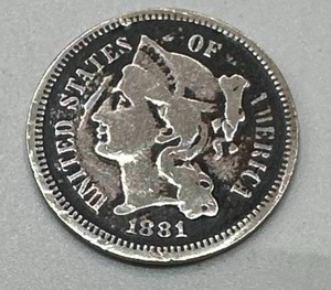 1881 Three Cent Nickel