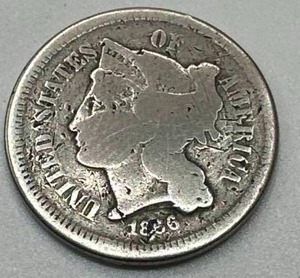 1866 Three Cent Nickel