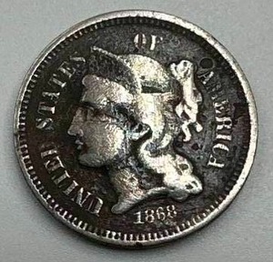 1868 Three Cent Nickel