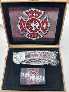 Fire Dept. Knife & Lighter Gift Set