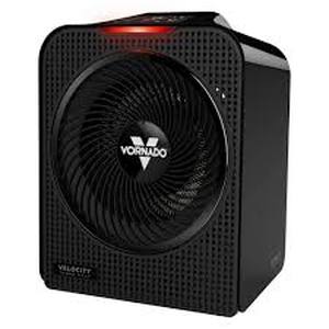 Vornado Forced Air Velocity 5 Whole Room 1500-Watt 5118 BTU Electric Space Fan Electric Heater Furnace, Black  Customer Returns See Pictures