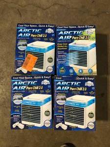 Lot of ARCTIC AIR 76 CFM 4 Speed Portable Evaporative Cooler for 45 sq. ft. Customer Returns See Pictures