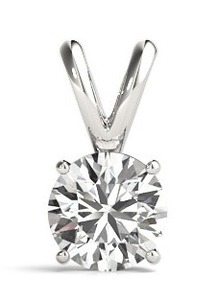 Ladys 14k White Gold Lab Grown Diamond Pendant. Estimated Replacement Value $2200