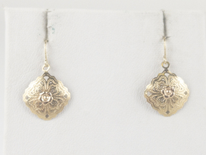 Floral 14K French Wire Earrings. Estimated Replacement Value $400