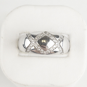 Far East Gem & Jewelry  Cz XS Sterling Silver Band. Size 10 - 10.25.