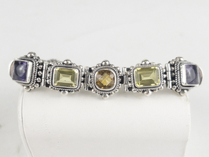 Surati (Bali)  Citrine, Amethyst, Peridot, Sterling Silver Bracelet. Estamated Replacement Value $150