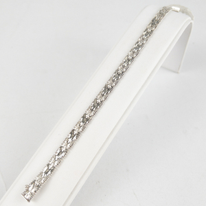 IBB (Italy) Riccio Link Sterling Silver Chain Bracelet .