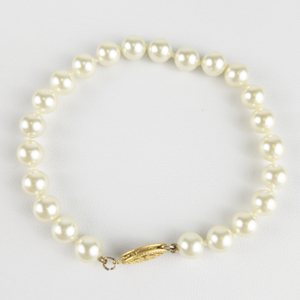 Simulated Pearl Gold Filled Bracelet.