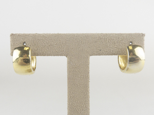 Chunky Vermeil Huggie Hoop Earrings.