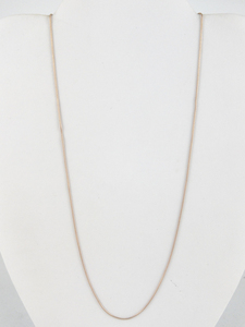 Rose Plated Sterling Silver Snake Chain.