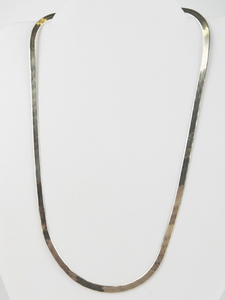 Sunstone  Thin Sterling Silver Herringbone Necklace.