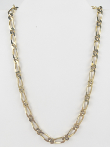 Monet Figaro Gold Plated Base Metal Chain Necklace.