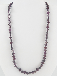 Natural Garnet Sterling Silver Bead Necklace. Has Broken Pendant