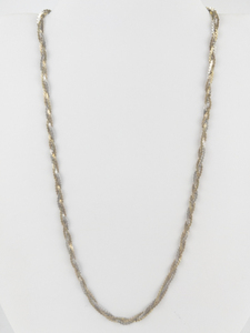 Braided Two-Tone Gold Filled Chain Necklace.