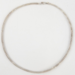 Fancy Link  Sterling Silver Chain Necklace.