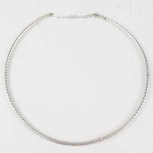 Woven Mesh Sterling Silver Necklace.