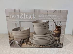 lot 6 image: BRAND NEW OVER & BACK 16PC. DINNERWARE SET