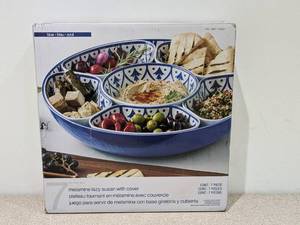 lot 25 image: BRAND NEW BLUE BLEUAZUL 7PC. SERVING SET