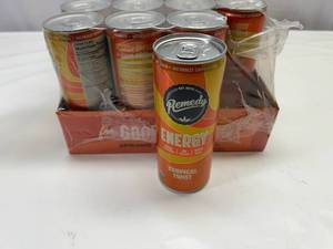24x8.5oz Remedy Organic Kombucha Energy Drink-Tropical Fruit